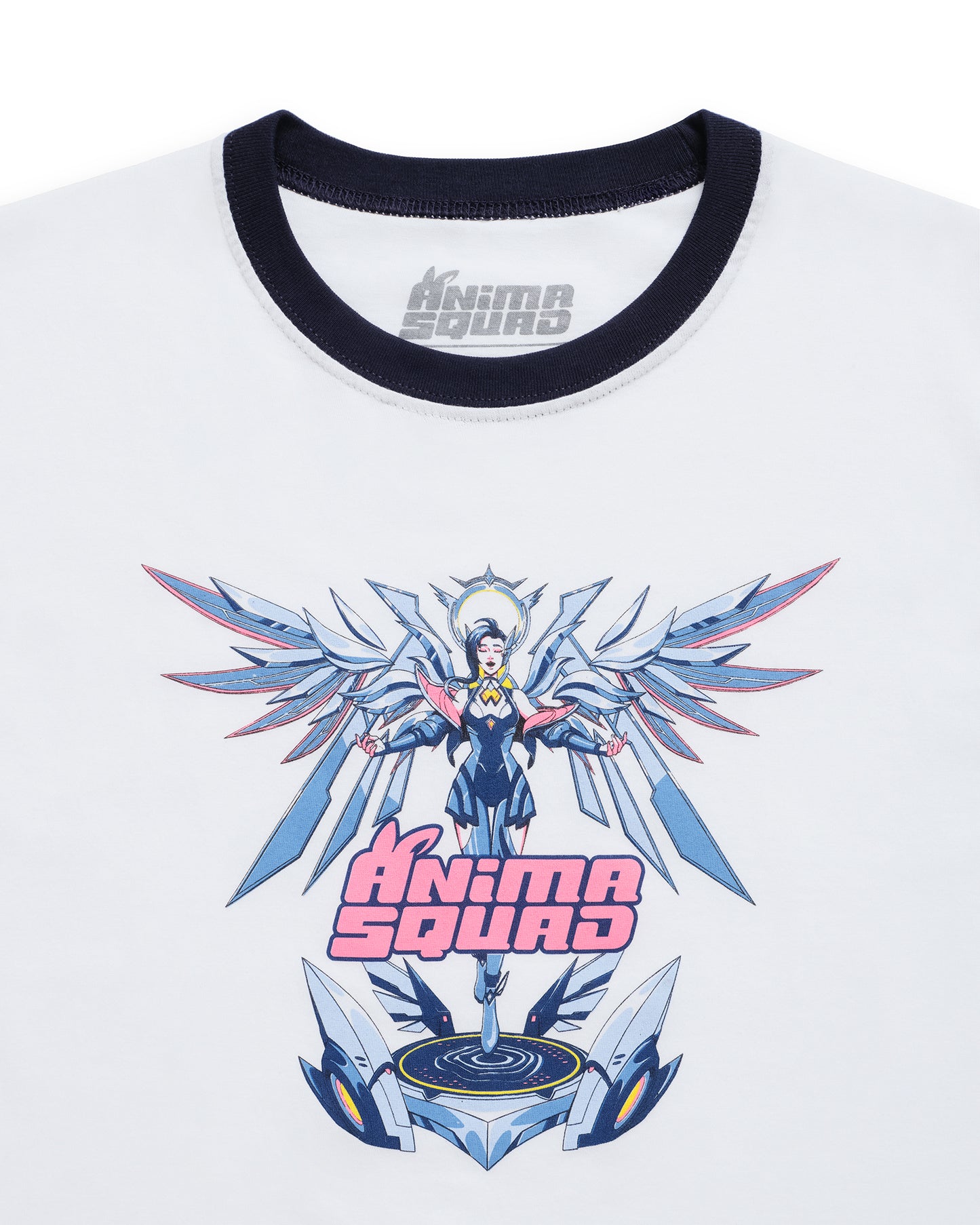 アニマ部隊 セラフィーン リンガーTシャツ:ホワイト