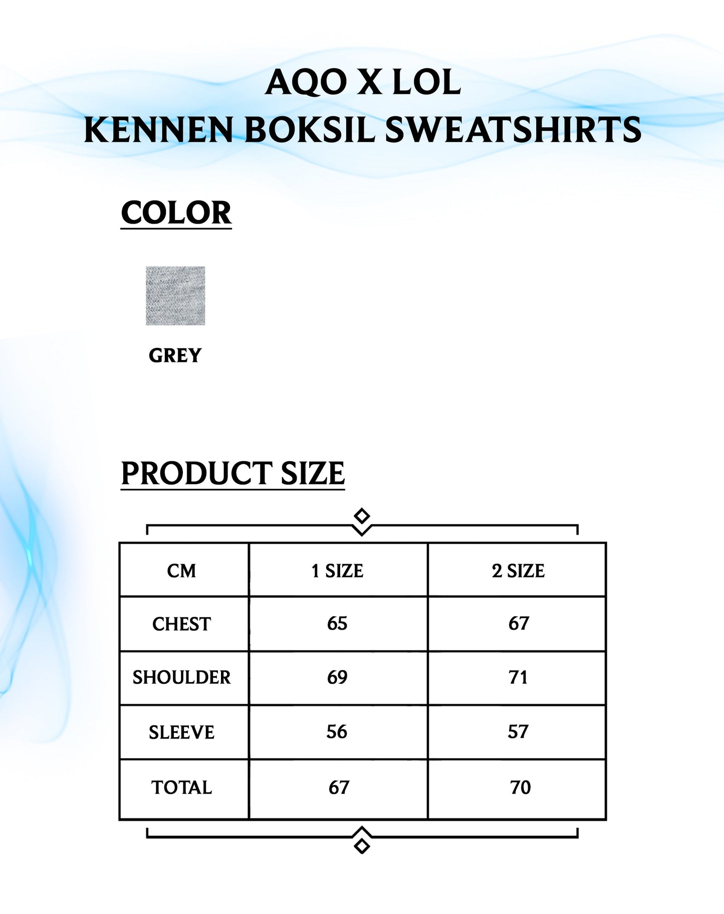 【AQO ×リーグ・オブ・レジェンド】ケネン スウェット  グレー