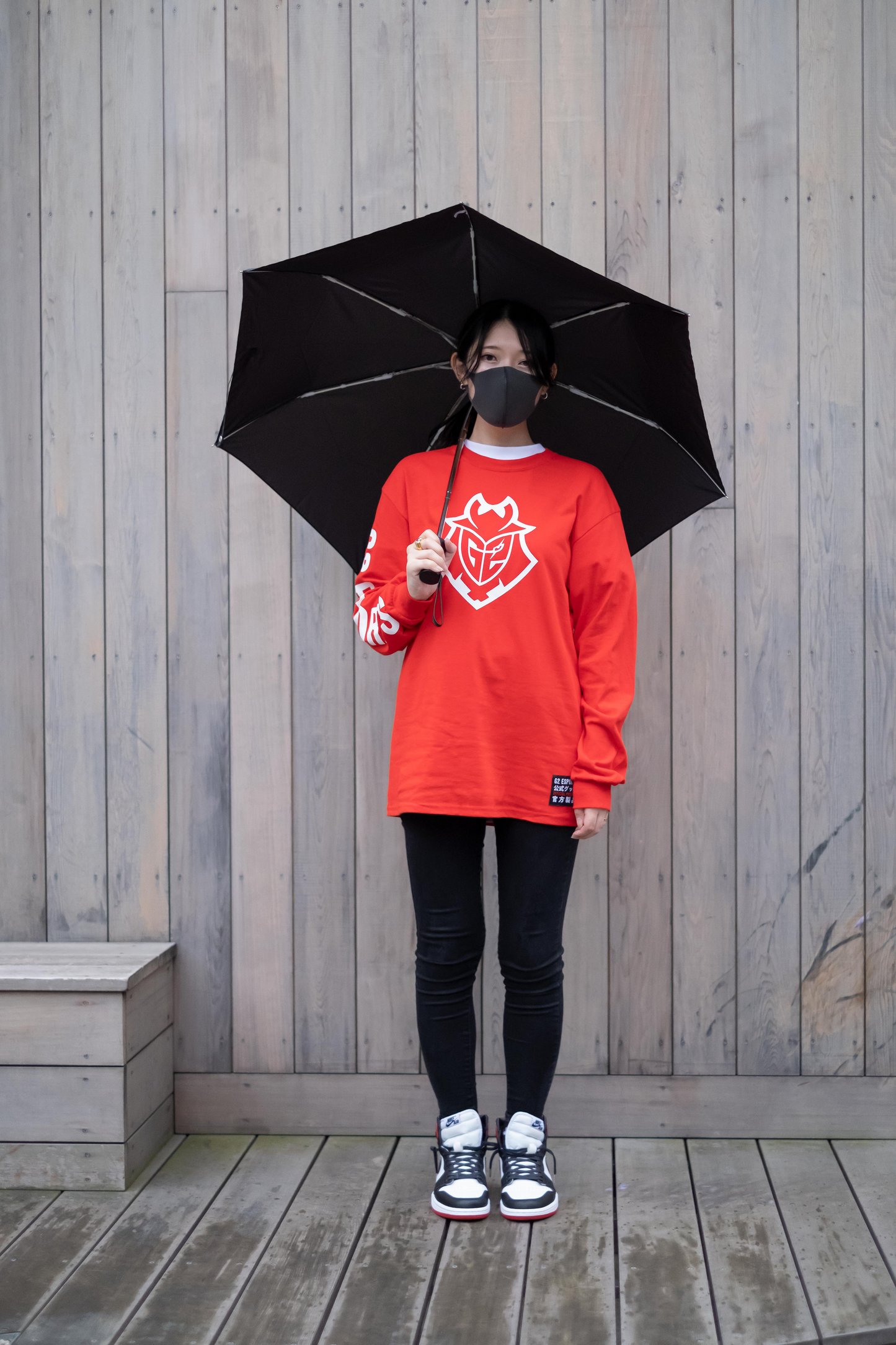 G2 Esports エッセンシャル ロングスリーブ Tシャツ(レッド)