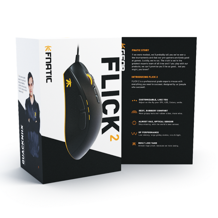Fnatic FLICK 2 プロゲーミングマウス「レトロロゴ版」