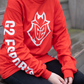 G2 Esports エッセンシャル ロングスリーブ Tシャツ（レッド）